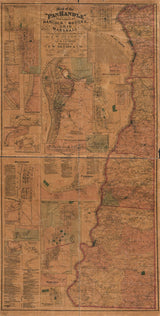 1871 Map of the Panhandle Hancock Brooke Ohio & Marshall Counties West Virginia