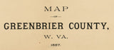 1887 Map of Greenbrier County West Virginia