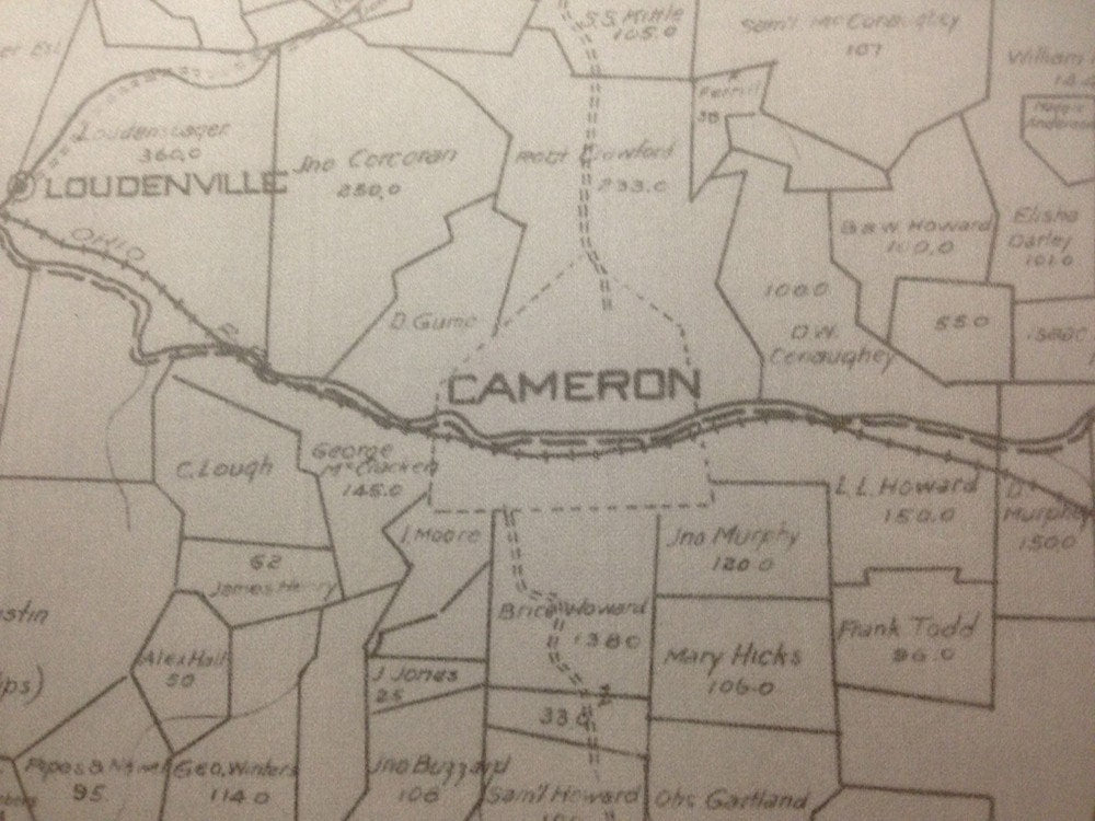 1909 Farm Line Map of Marshall County West Virginia