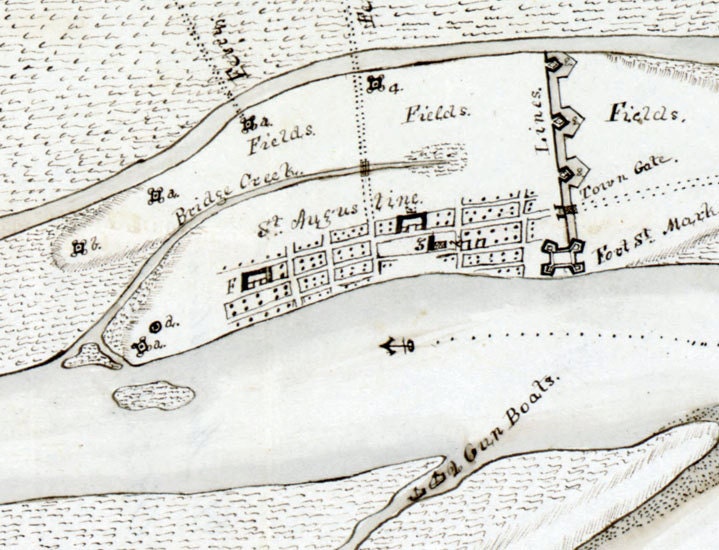 1819 Map Plan of Saint Augustine Florida