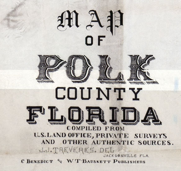 1883 Map of Polk County Florida