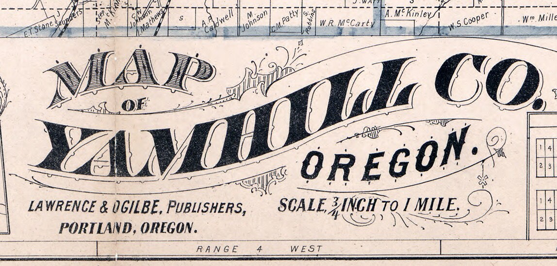 1879 Map of Yamhill County Oregon