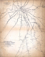 1862 Map of Nashville Tennessee area landowners