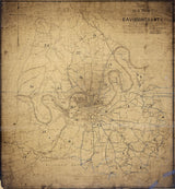 1900 Cadastral Map of Davidson County Tennessee Nashville