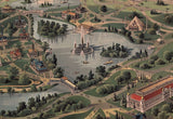 1896 Aerial Map Photo of Nashville Tennessee