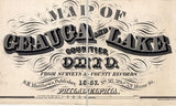 1857 Farm Line Map of Geauga and Lake County Ohio Painesville