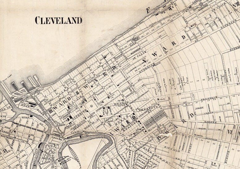 1858 Map of Cuyahoga County Ohio