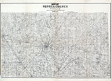 1891 Farm Line Map of Seneca County Ohio Tiffin