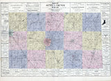 1896 Farm Line Map of Seneca County Ohio Tiffin