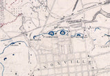 1864 Map of Knoxville Tennessee Region