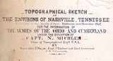 1862 Map of Nashville Tennessee area landowners