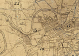 1900 Cadastral Map of Davidson County Tennessee Nashville