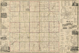 1856 Farm Line Map of Trumbull County Ohio Warren Farm Names