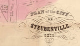 1856 Map of Jefferson County Ohio Farm Line Map Genealogy