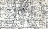 1891 Farm Line Map of Seneca County Ohio Tiffin