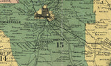 1899 Map of Marshall County Tennessee Lewisburg