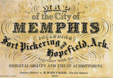 1858 Map of Memphis Tennessee and Fort Pickering