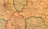 1878 Map of Maury County Tennessee Columbia