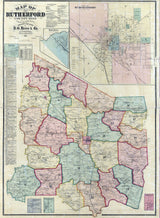 1878 Map of Rutherford County Tennessee Murfreesboro