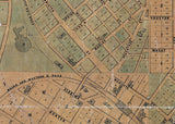 1850 Map of Atlanta Dekalb County Georgia Reproduction