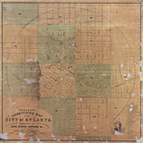 1850 Map of Atlanta Dekalb County Georgia Reproduction