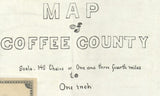 1891 Map of Coffee County Georgia landowner reprint