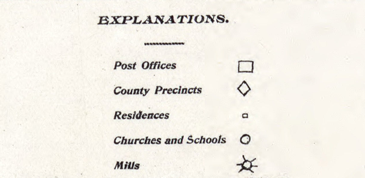 1896 Map of Paulding County Georgia landowner reprint