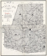 1896 Map of Paulding County Georgia landowner reprint