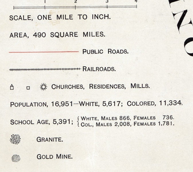 1894 Map of Oglethorpe County Georgia Lexington landowner reprint