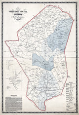 1879 Map of Jefferson County Georgia Louisville Reproduction