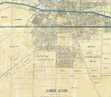 1897 Farm Line Map of Ashland County Ohio Loudenville Ashland landowners reprint