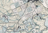 1875 Map of Chatham County Georgia Savannah Reproduction