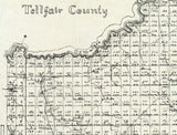 1891 Map of Coffee County Georgia landowner reprint