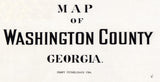 1897 Map of Washington County Georgia Sandersville landowner reprint