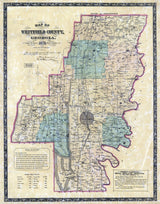 1879 Map of Whitfield County Georgia Dalton Landowner reprint