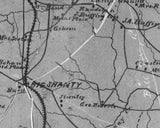 1864 Map Part of Cobb County Georgia Reproduction