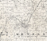 1861 Farm Line Map of Ashland County Ohio Loudenville Ashland landowners reprint