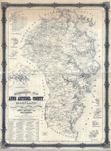 1860 Map of Anne Arundel County Maryland with Homeowner Names