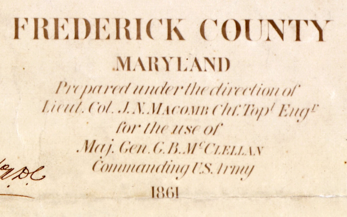 1861 Map of Frederick County Maryland Army Map Historic Places