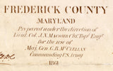 1861 Map of Frederick County Maryland Army Map Historic Places