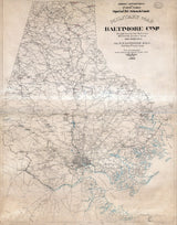 1863 Military Map of Baltimore County Maryland