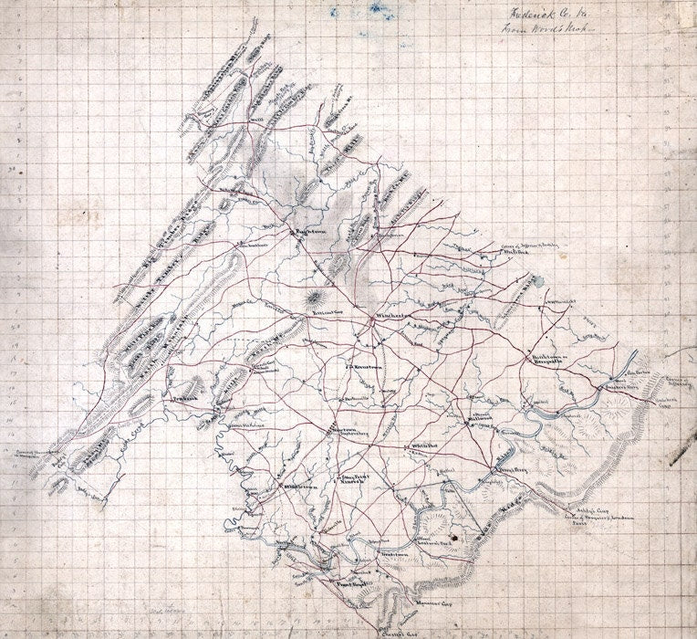 1860 Map of Frederick County Virginia