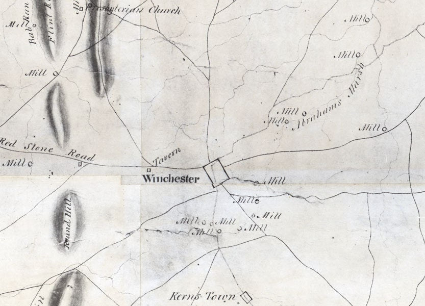 1820 Map of Frederick County Virginia