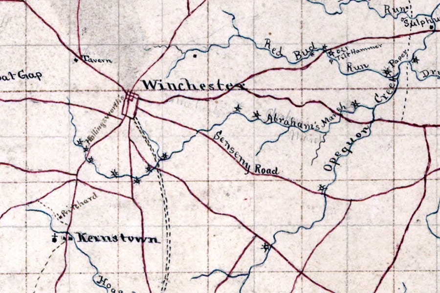 1860 Map of Frederick County Virginia