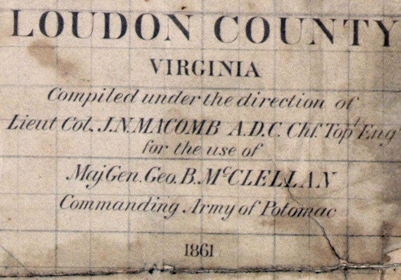 1861 Map of Loudoun County Virginia