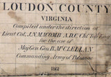 1861 Map of Loudoun County Virginia
