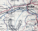 1860 Map of Roanoke County Virginia Family Names