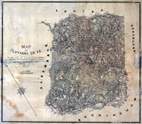 1863 Map of Fluvanna County Virginia Family Names Genealogy