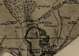 1862 Map of Henrico County Virginia Family Names Genealogy