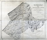 1864 Map of Botetourt County Virginia Family Names Genealogy